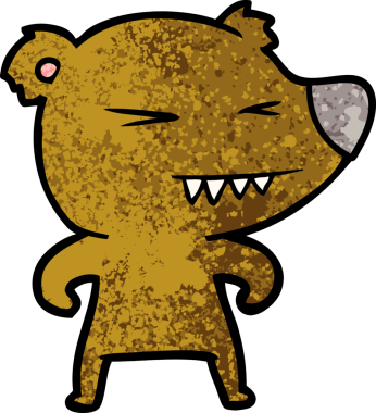 Bir insan tarafından çizilmiş bir çizgi film karakteri.