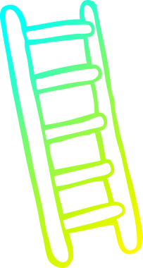 Bir insan tarafından çizilmiş karikatür merdiveni.