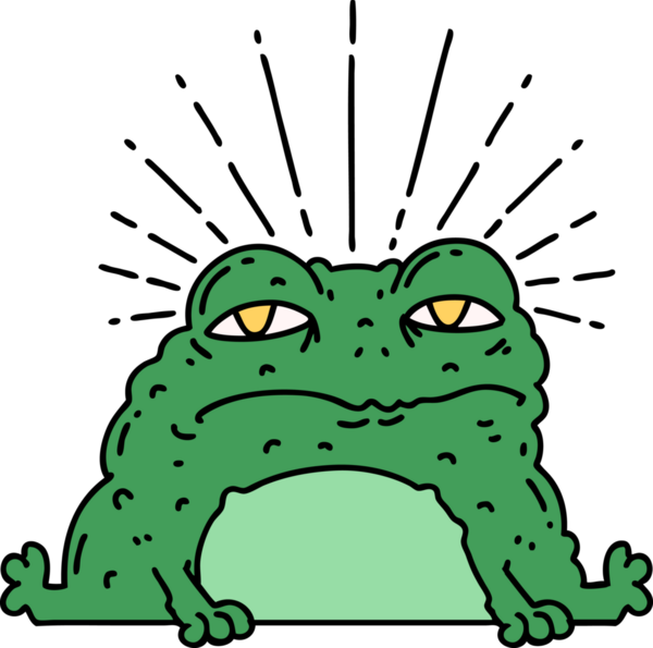 Bir insan tarafından çizilmiş geleneksel bir dövme karakteri çizimi