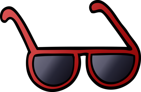 Bir insan tarafından çizilmiş karalama güneş gözlüğü.