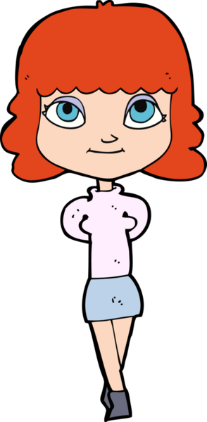 Bir insan tarafından çizilmiş mutlu bir kız.