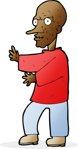 Bir insan tarafından çizilmiş bir karikatür.