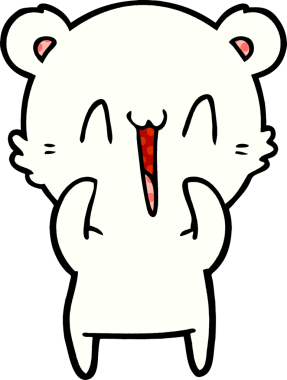 Bir insan tarafından çizilmiş kutup ayısı karikatürü