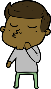 Bir insan tarafından çizilmiş karikatür mankeni adam.