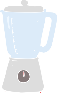 Bir insan tarafından çizilen karıştırıcının düz renk çizimi