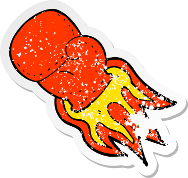 Bir insan tarafından çizilmiş bir karikatürün gerilimli yapıştırması.