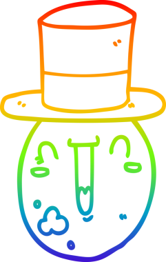 gökkuşağı gradyan çizgi çizimi bir insan tarafından çizilmiş lüks bir yumurta