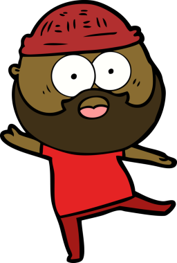 Bir insan tarafından çizilmiş sakallı bir adam.