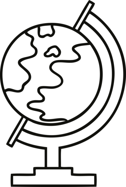 Bir insan tarafından çizilmiş bir dünya karikatürü.