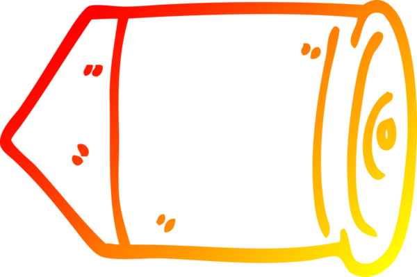 Bir insan tarafından çizilen karikatür mermisinin sıcak eğimli çizimi