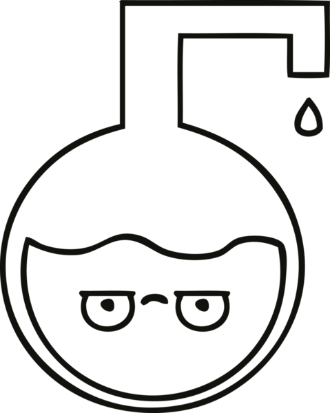 Bir insan tarafından çizilmiş bir bilim deneyinin çizgi çizimi