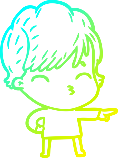 Bir insan tarafından çizilmiş bir karikatür kadın çizimi