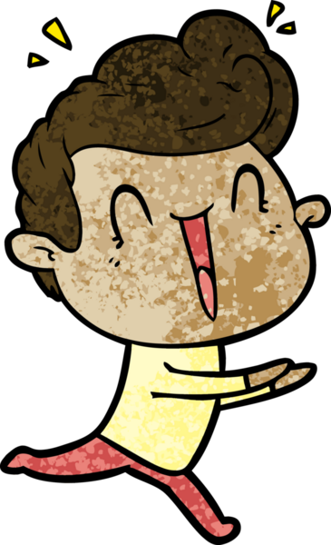 Bir insan tarafından çizilmiş heyecanlı bir çizgi film.