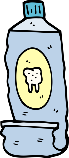 Bir insan tarafından çizilmiş karalama stili diş macunu.