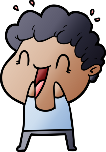 Bir insan tarafından çizilmiş mutlu bir adam.