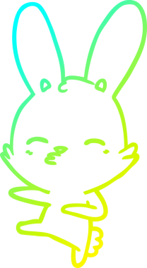 Bir insan tarafından çizilmiş garip bir tavşan çizgi filmi.