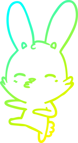 Bir insan tarafından çizilmiş garip bir tavşan çizgi filmi.