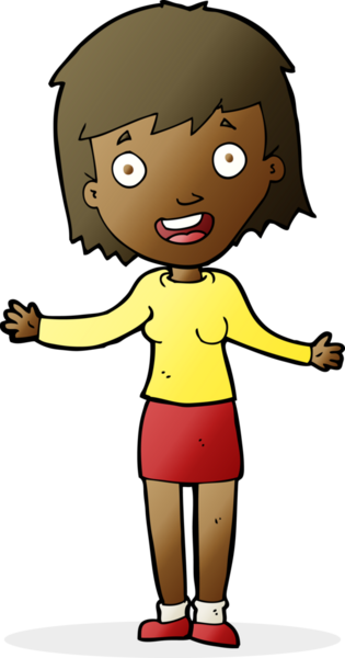 Bir insan tarafından çizilmiş heyecanlı bir karikatür.