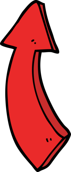 Bir insan tarafından çizilmiş karalama işaretli ok