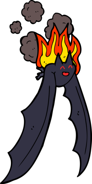 Bir insan tarafından çizilmiş ürkütücü bir yarasa.