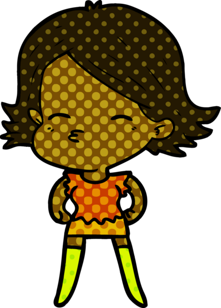 Bir insan tarafından çizilmiş karikatür kadın.