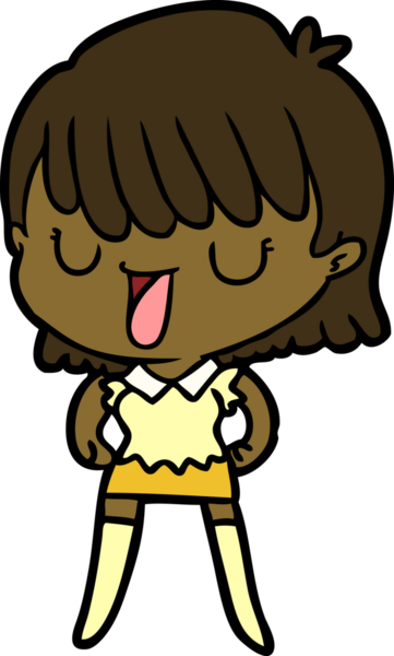 Bir insan tarafından çizilmiş karikatür kadın.