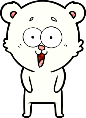 Bir insan tarafından çizilmiş kutup ayısı karikatürü