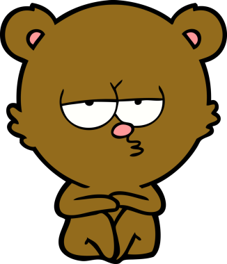 Bir insan tarafından çizilmiş bir çizgi film karakteri.