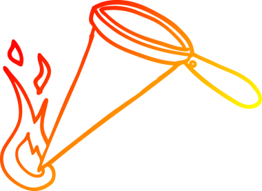 Bir insan tarafından çizilmiş çizgi film büyüteçlerinin çizimi.