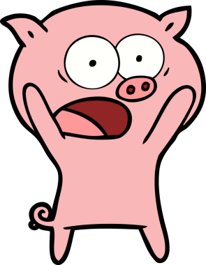 Bir insan tarafından çizilmiş domuz bağırması.