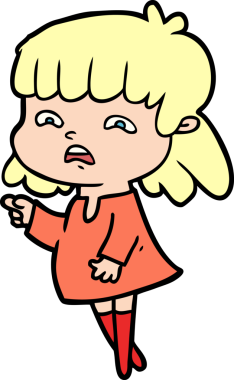 Bir insan tarafından çizilmiş endişeli bir karikatür.