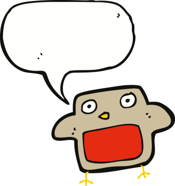 bir insan tarafından çizilmiş konuşma balonlu çizgi robin