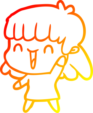 Bir insan tarafından çizilmiş bir karikatür kadın çizimi