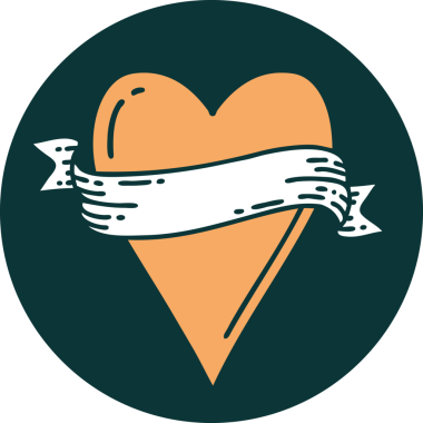 Bir insan tarafından çizilmiş kalp ve bayrağın ikonik dövme şekli