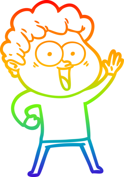 Bir insan tarafından çizilmiş mutlu bir adamın çizgi çizimi.