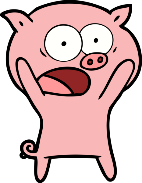 Bir insan tarafından çizilmiş domuz bağırması.