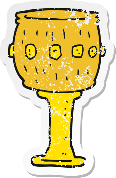 Bir insan tarafından çizilmiş bir karikatür bardağının gerilmiş yapıştırması.