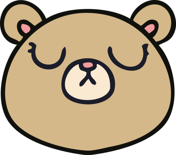 Bir insan tarafından çizilmiş garip bir çizgi film ayısı.