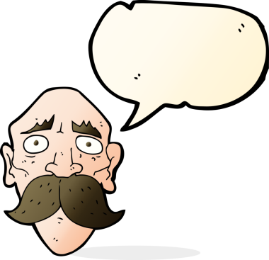 Bir insan tarafından çizilmiş karikatür, hüzünlü yaşlı bir adam.