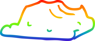 gökkuşağı gradyan çizgi çizimi bir insan tarafından çizilmiş tereyağı