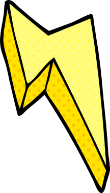 Bir insan tarafından çizilmiş karalama dekoratif yıldırım