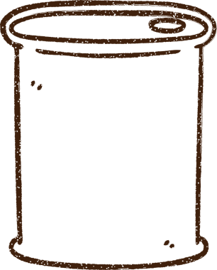 Bir insan tarafından çizilmiş yağ varili kömürü.