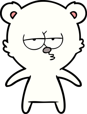 Bir insan tarafından çizilmiş kutup ayısı karikatürü