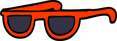 Bir insan tarafından çizilmiş havalı güneş gözlükleri.