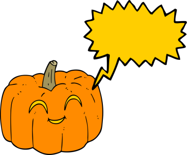 Bir insan tarafından çizilmiş serbest konuşma balkabağı karikatürü Cadılar Bayramı balkabağı