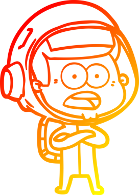 Bir insan tarafından çizilmiş bir çizgi film çizimi, astronotu şaşırttı.