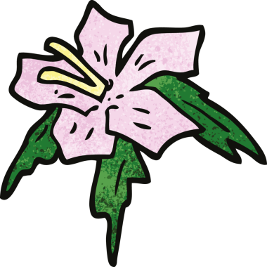 bir insan tarafından çizilmiş egzotik bir çiçek.