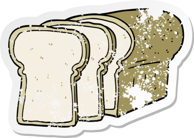 Bir insan tarafından çizilmiş dilimlenmiş karikatür etiketi.