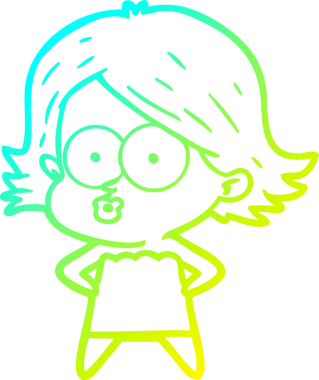 Bir insan tarafından somurtulmuş çizgi film kızı çizimi.