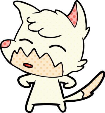 bir insan tarafından çizilmiş tilki çizgi filmi